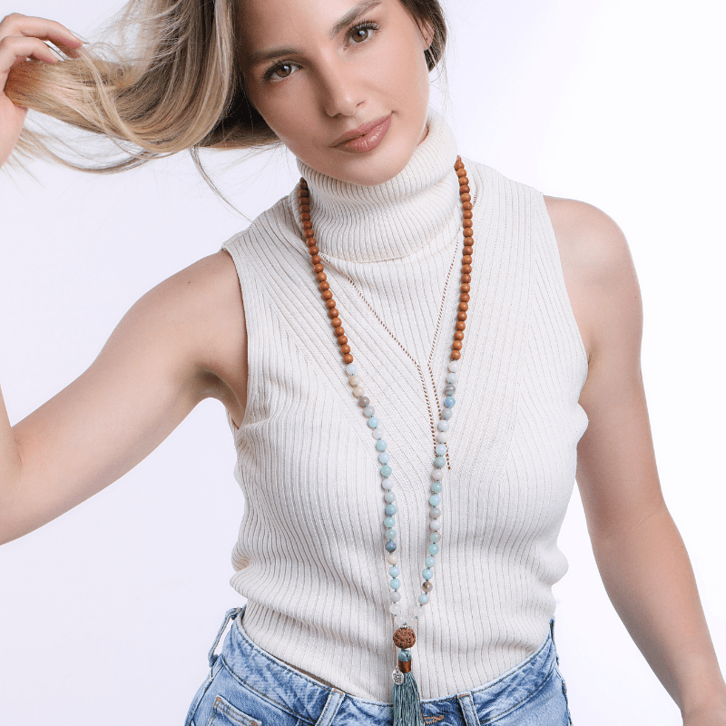 KALMEREND AMAZONIET & SANDELHOUT MALA KETTING