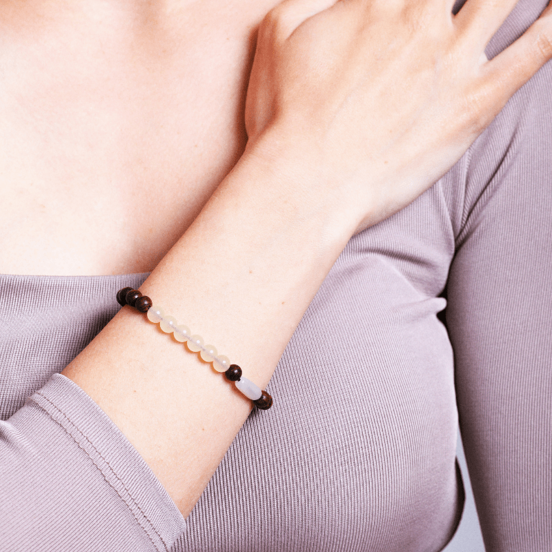 MINDFULNESS TIJGER SANDELHOUT JADE KRALEN ARMBAND