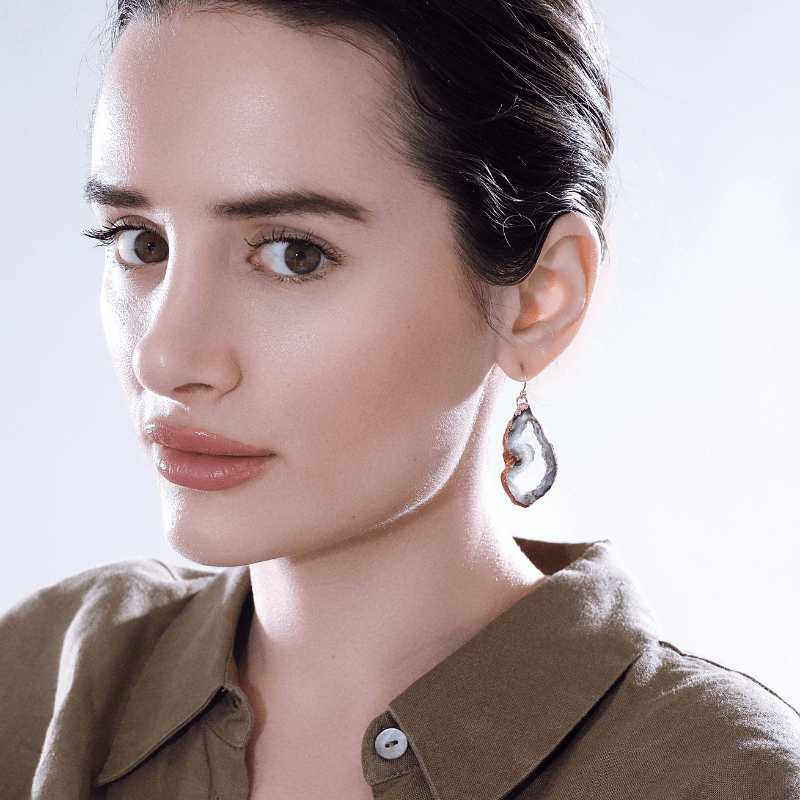 AARDING NATUURLIJKE AGAAT OORBELLEN