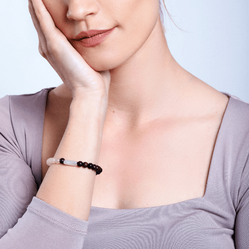 MINDFULNESS TIJGER SANDELHOUT JADE KRALEN ARMBAND