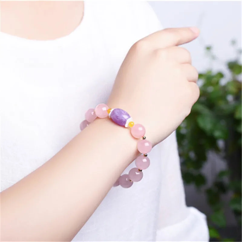 Goddelijke Essentie Armband van Rozenkwarts en Amethist
