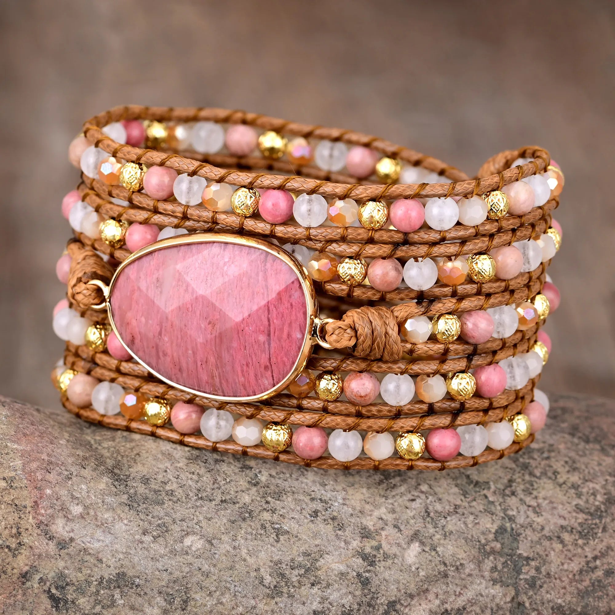 Levendige Essentie Armband van Natuurlijke Edelsteen