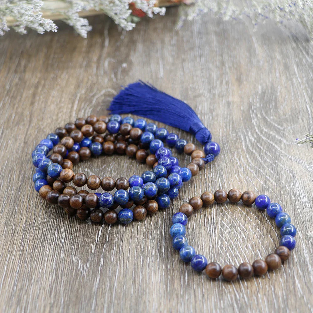 Mystieke Lapis Lazuli Mala Kalmte Set