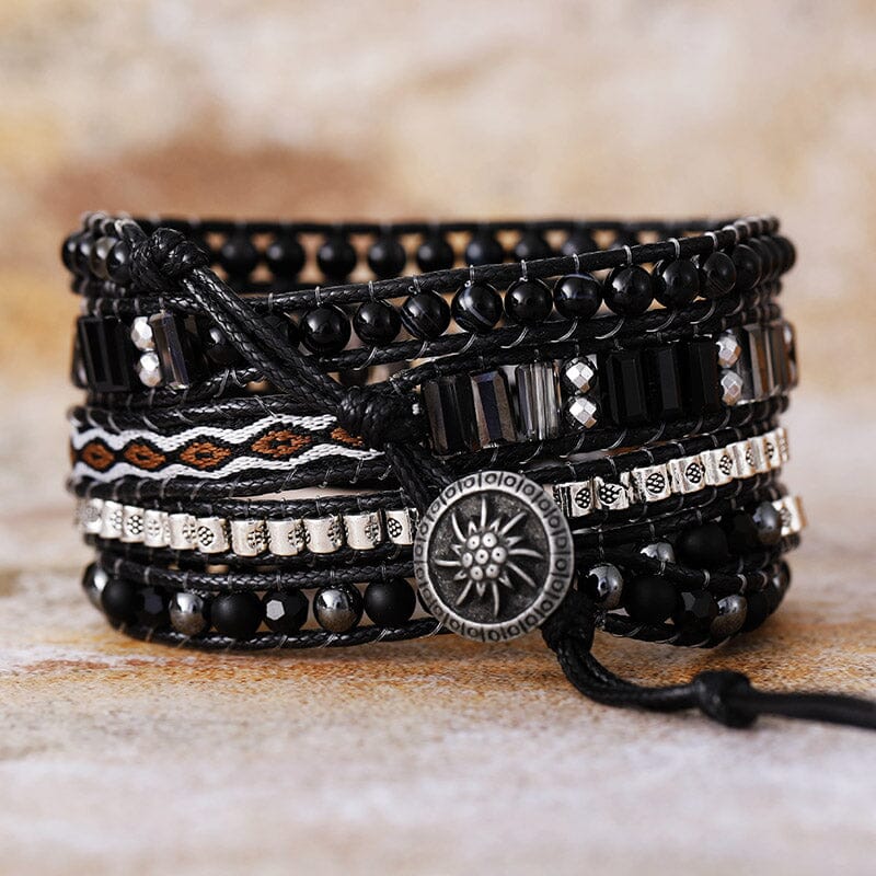 Midnight Majesty Hematiet en Onyx Armband