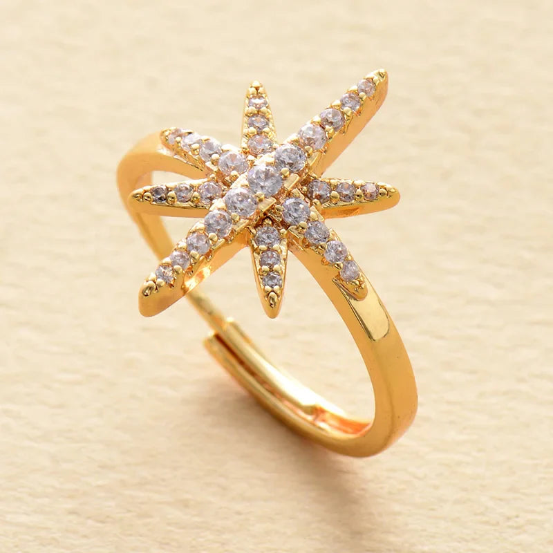 Zirkoonring met sterrendromen