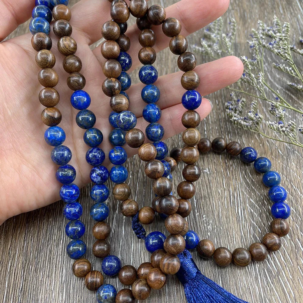 Mystieke Lapis Lazuli Mala Kalmte Set