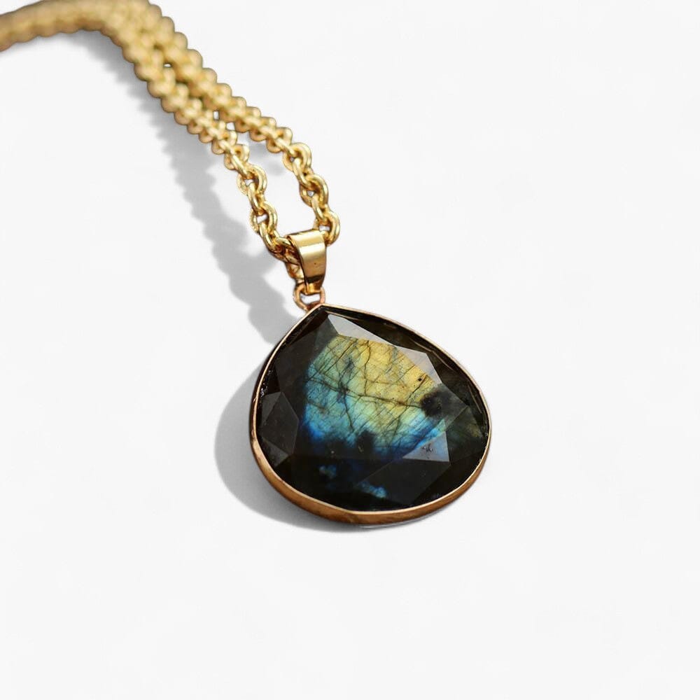 NATUURLIJKE LABRADORIET HALSKETTING