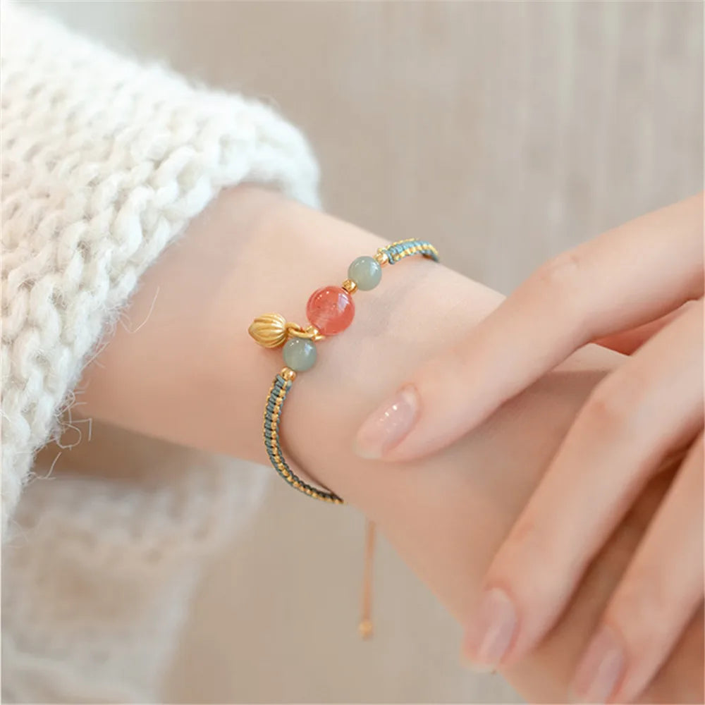 Harmonie Vlecht Armband Rode Agaat & Jade