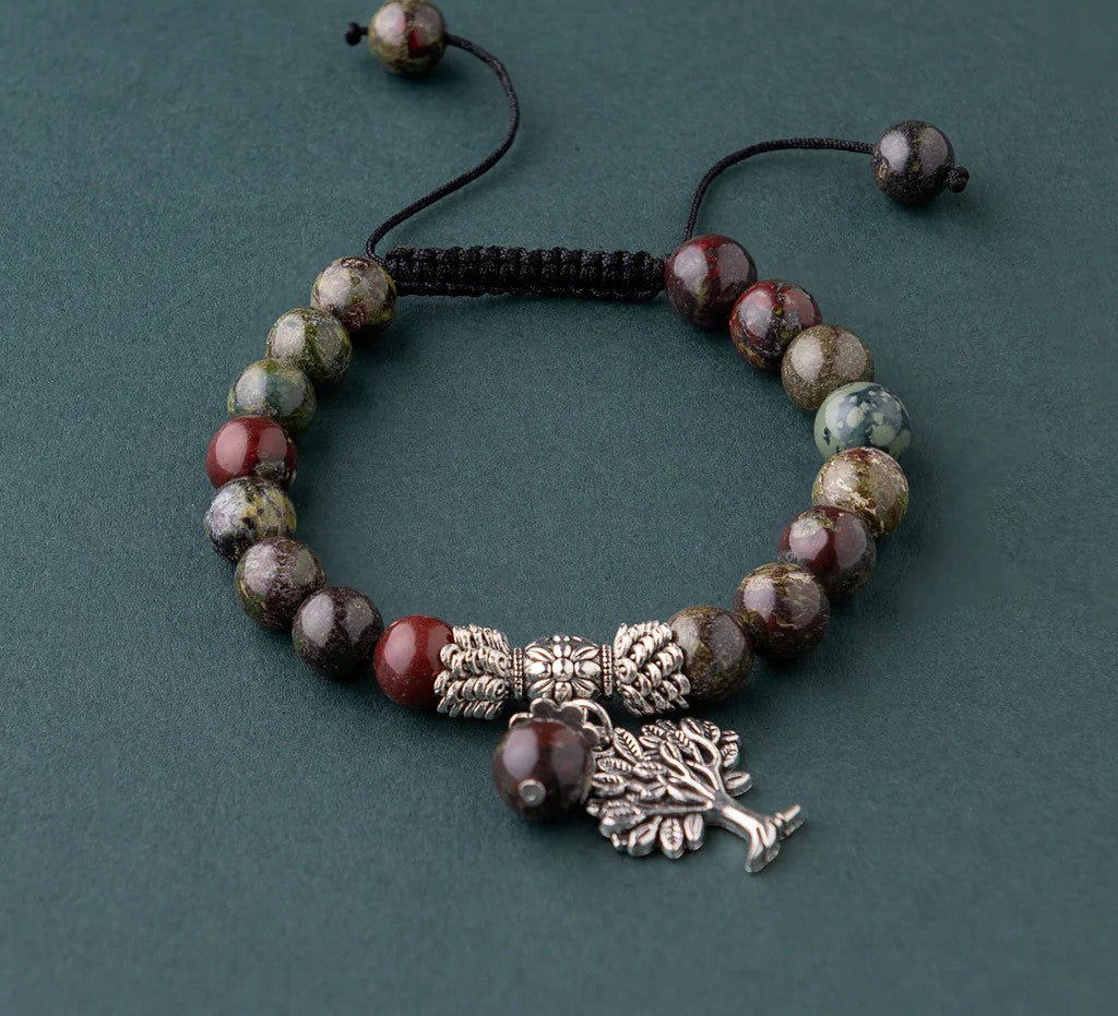 Drakenbloed Jaspis Levensboom Armband