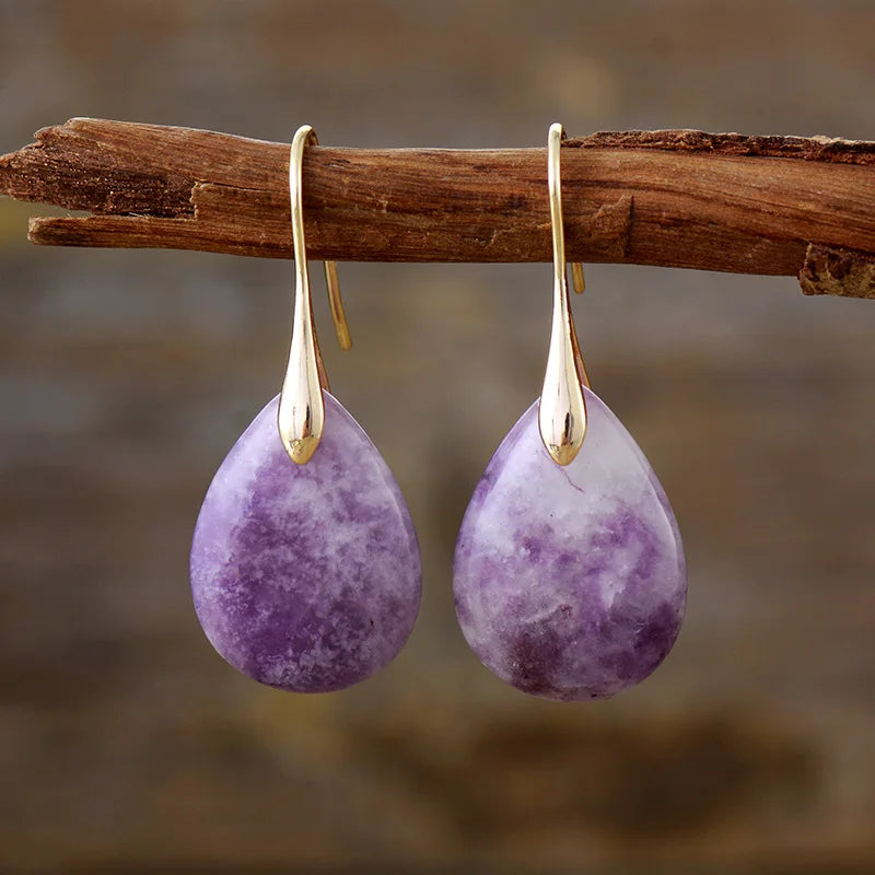 Hemelse Harmonie Oorbellen van Natuurlijke Edelsteen