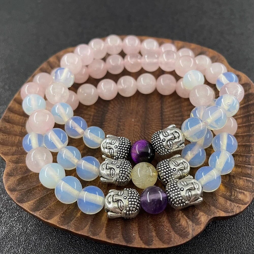 Radiant Serenity Natuurlijke Edelstenen Boeddha Armband Collectie