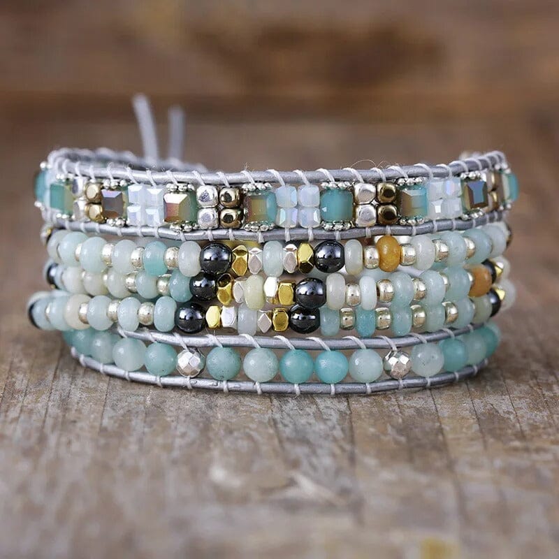 Amazonite Cascade Wikkelarmband