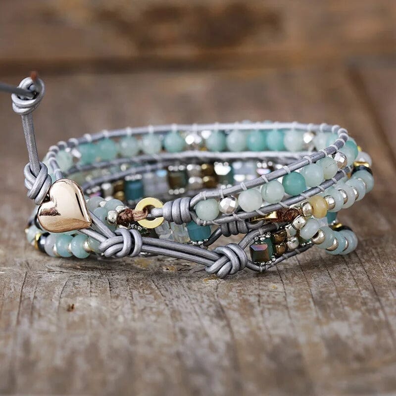 Amazonite Cascade Wikkelarmband