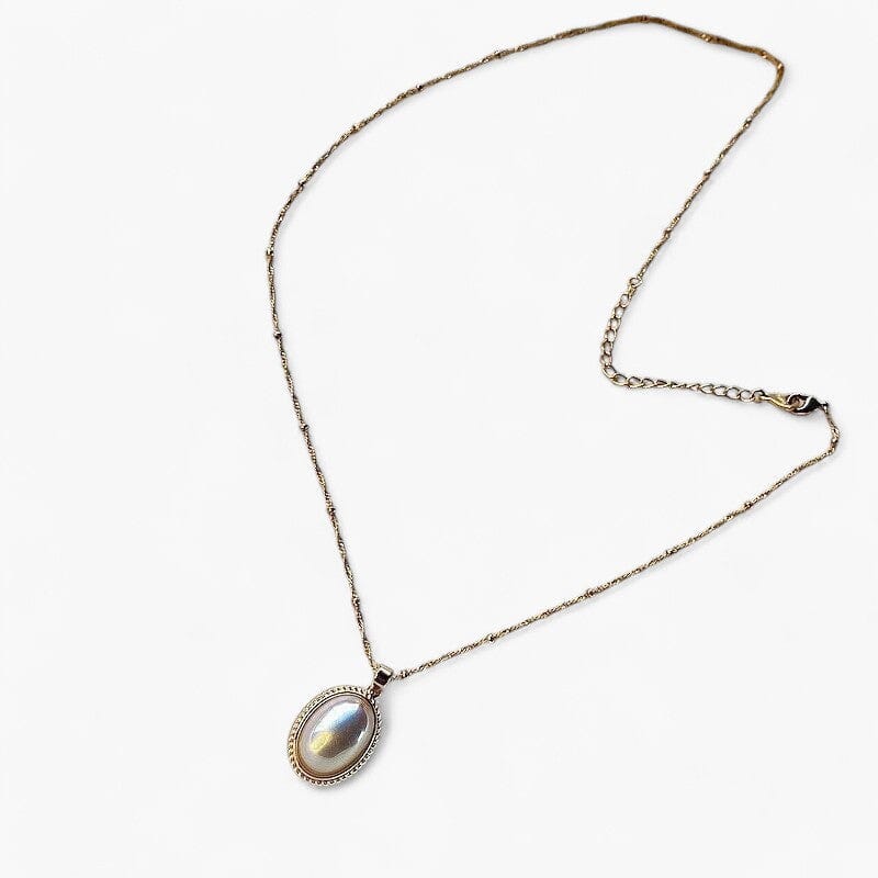 SCHITTERENDE VINTAGE PUUR GOUD & PAREL KETTING