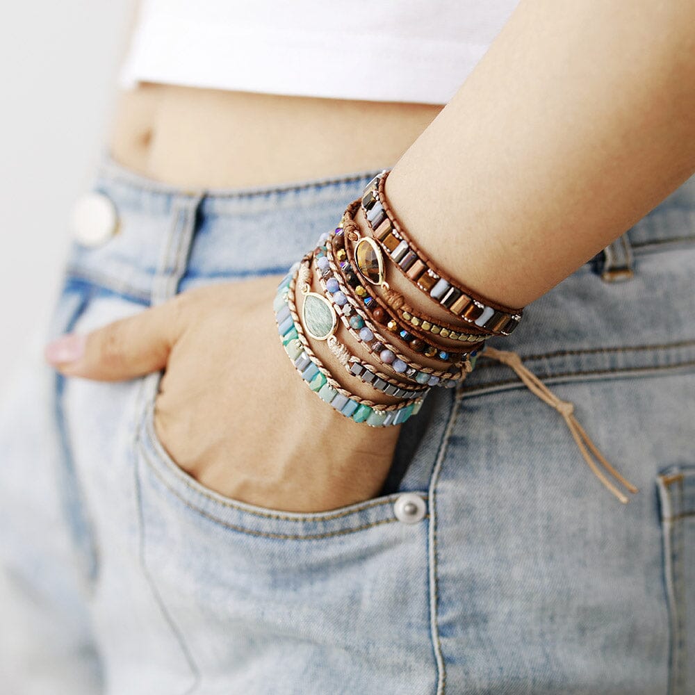 Enchanted Spirit Natuurlijke Edelstenen Wikkelarmband