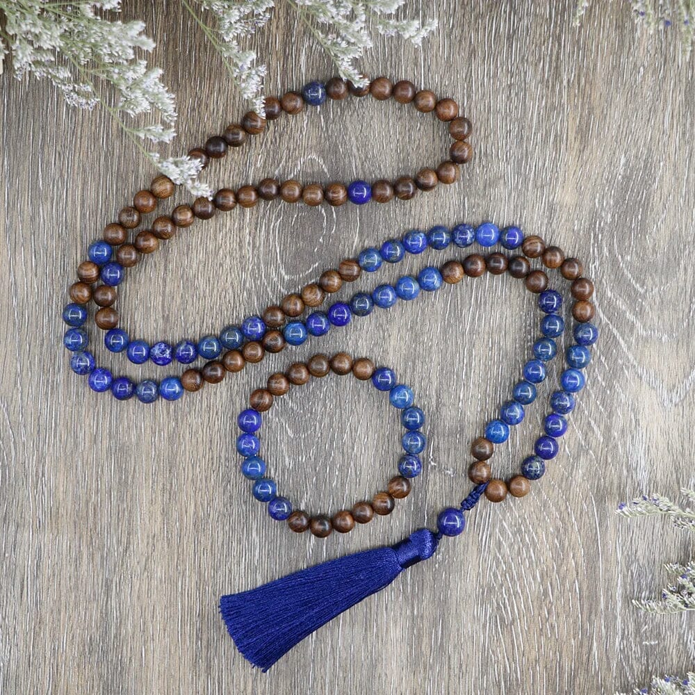 Mystieke Lapis Lazuli Mala Kalmte Set