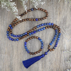 Mystieke Lapis Lazuli Mala Kalmte Set
