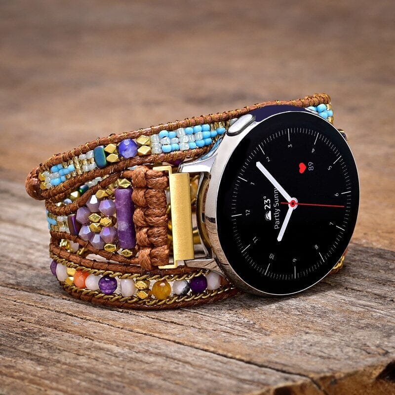 EEUWIGE POSITIVITEIT AGAAT & HEMATIET SAMSUNG HORLOGEBANDJE