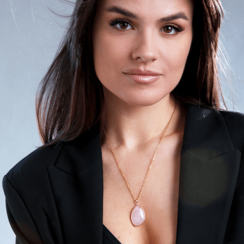 ZACHTE ELEGANTIE NATUURLIJKE EDELSTEEN GOUDEN HANGER HALSKETTING