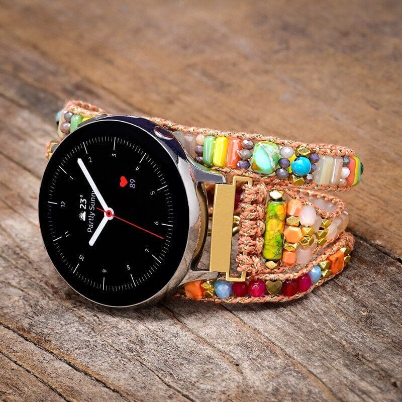 STRALENDE ZEGENINGEN NATUURLIJK EDELSTEEN SAMSUNG HORLOGEBANDJE