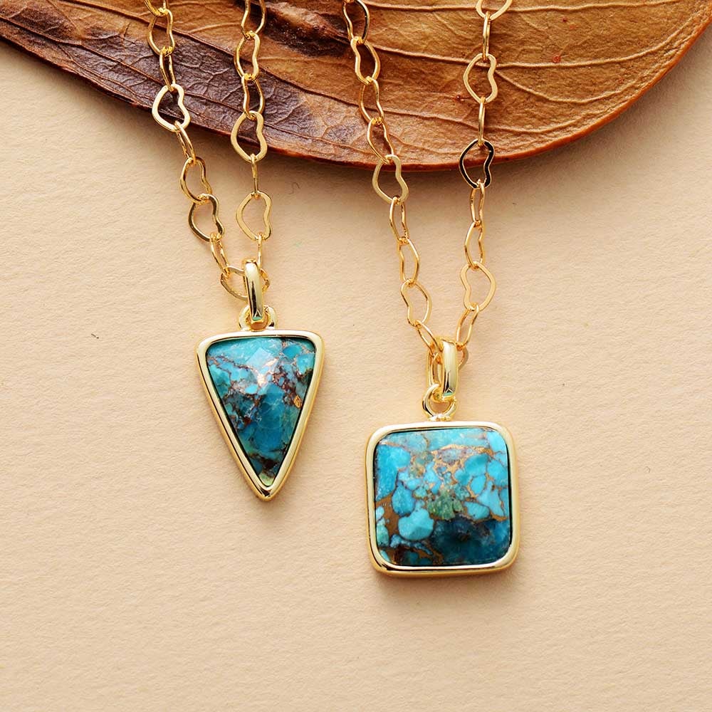 BOUNTY BEAUTY TURQUOISE VERGULDE HALSKETTING