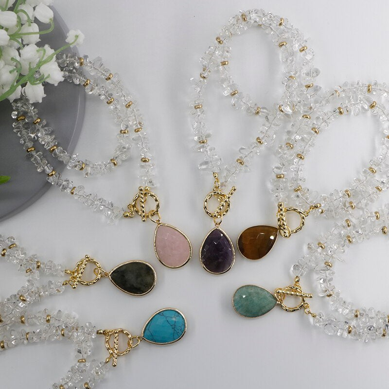 CLARITY NATUURLIJKE KRISTALLEN HANGER KETTINGEN