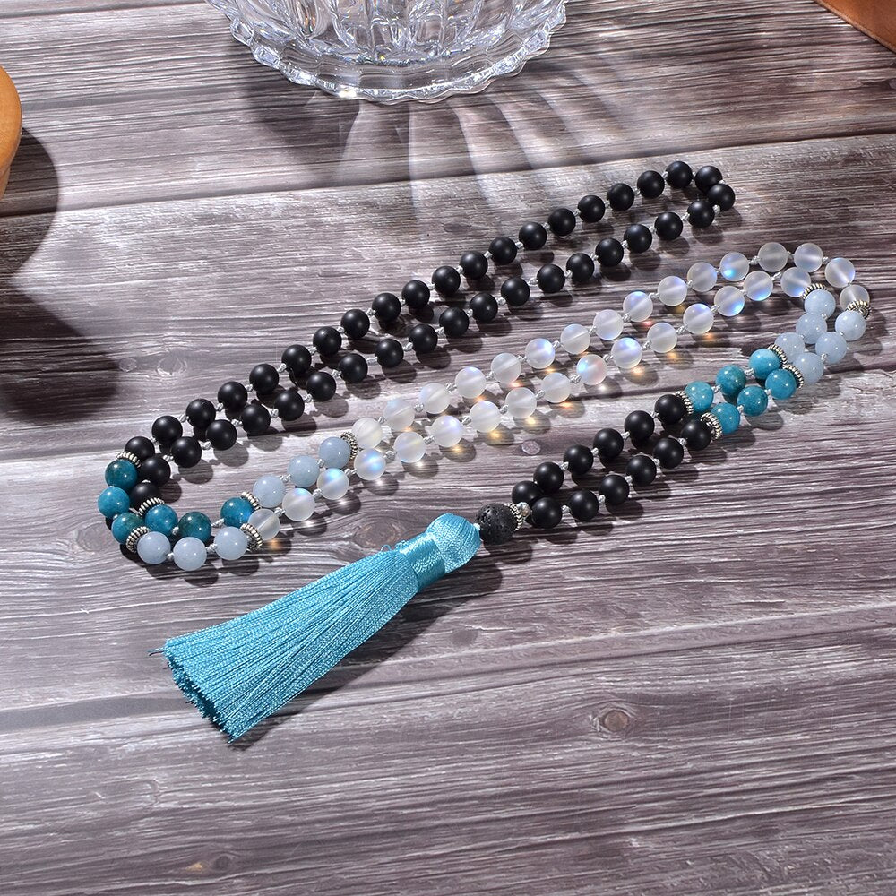 TURKOOIS DROMEN TRADITIONELE MALA KETTING