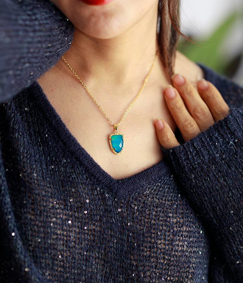 ROYAL CHARM KWARTS AMETHIST TIJGEROOG KETTING