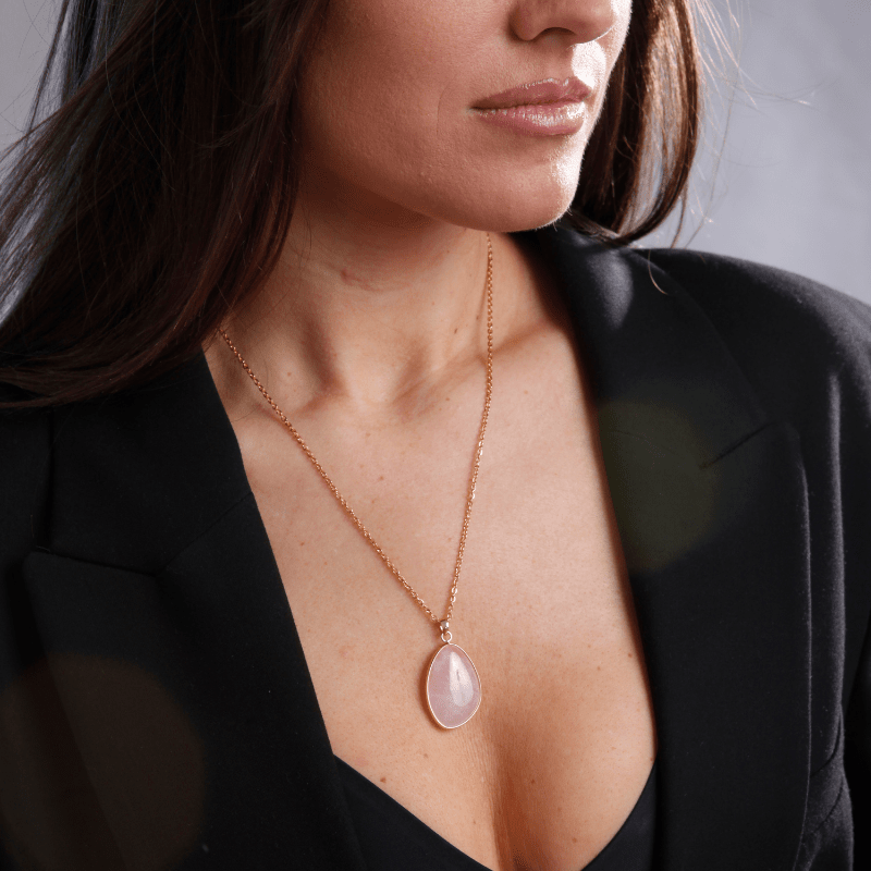 ZACHTE ELEGANTIE NATUURLIJKE EDELSTEEN GOUDEN HANGER HALSKETTING