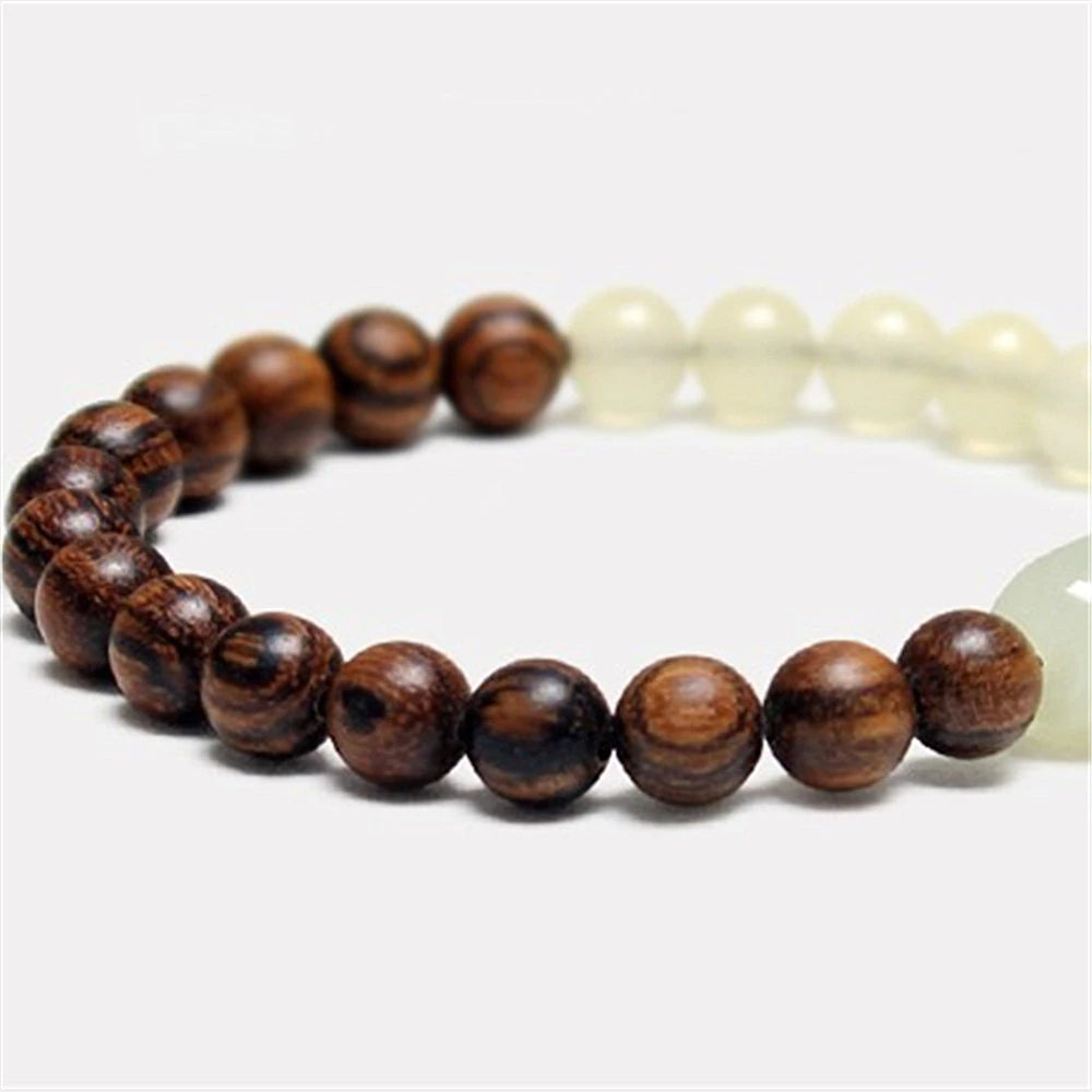 MINDFULNESS TIJGER SANDELHOUT JADE KRALEN ARMBAND