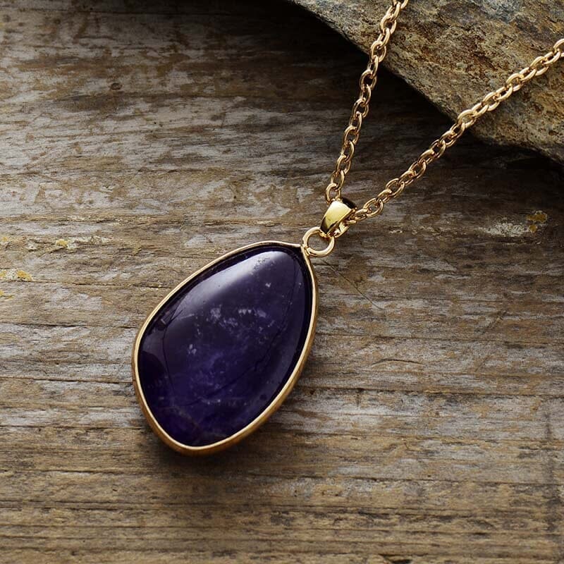 ZACHTE ELEGANTIE NATUURLIJKE EDELSTEEN GOUDEN HANGER HALSKETTING