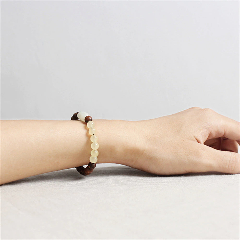 MINDFULNESS TIJGER SANDELHOUT JADE KRALEN ARMBAND