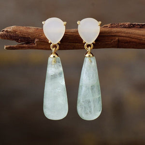 DAGELIJKSE ZEGENINGEN NATUURLIJKE EDELSTEEN OORBELLEN