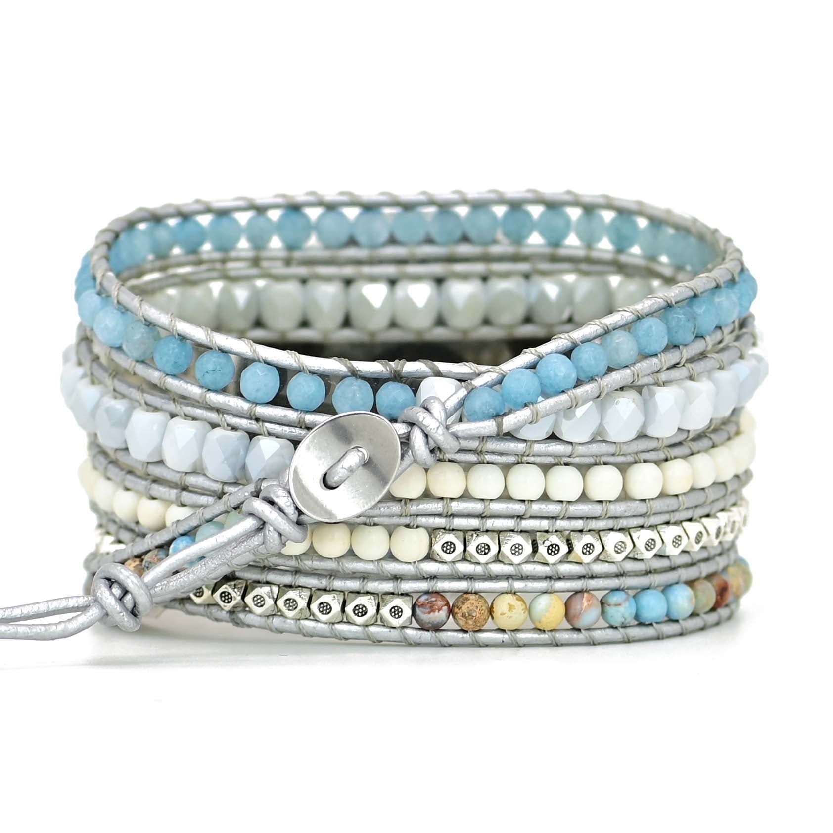 ZILVEREN HARMONY JASPIS & AGAAT SAMSUNG HORLOGEBANDJE