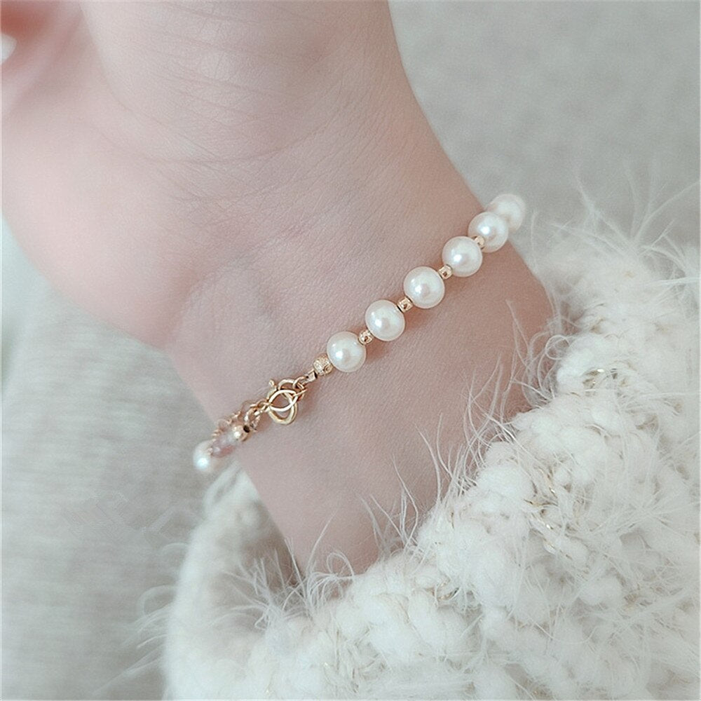 OPENHARTIGE SIERLIJKE TOERMALIJN & PARELS ARMBAND