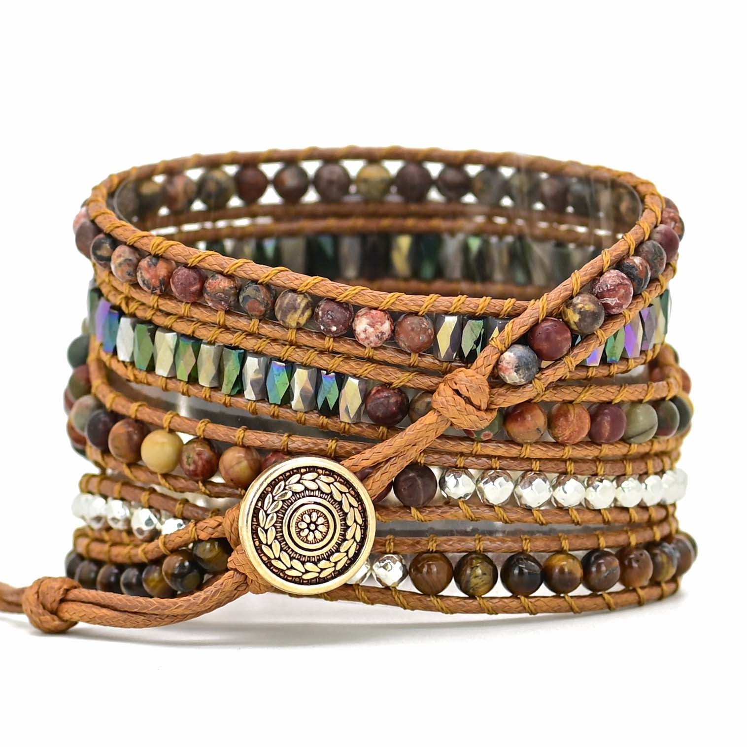 NATUURLIJK AANVOELEND TIJGEROOG & JASPIS SAMSUNG HORLOGEBAND