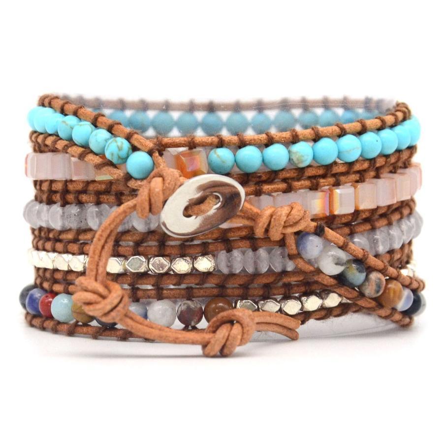 BLAUWE AARDE JASPIS STEEN ARMBAND