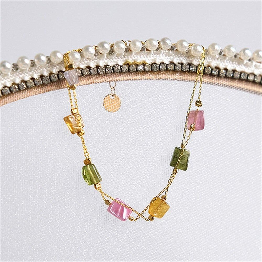 GRACIEUZE ENERGIE ZILVEREN & GOUDEN TOERMALIJN ARMBAND