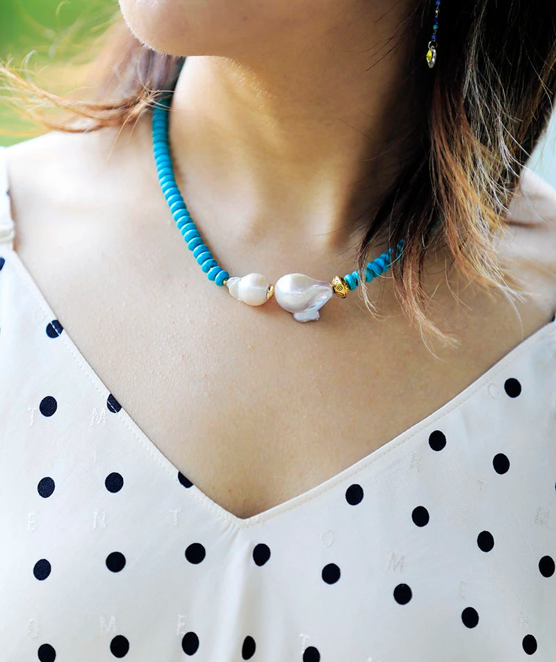 OCEAN KISSED TURKOOIS & PAREL KETTING