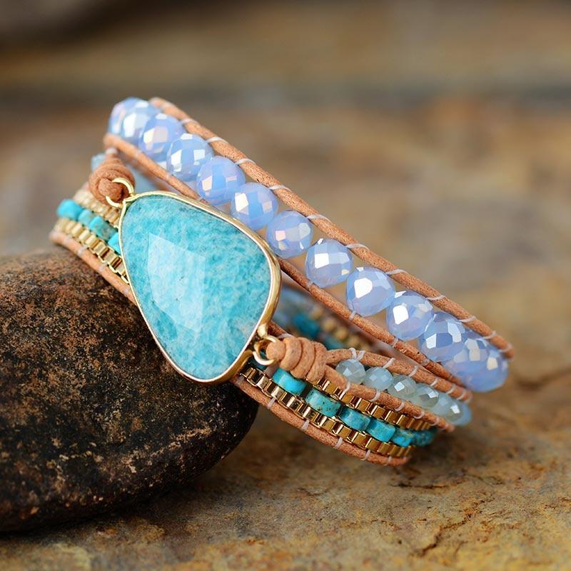 INTENSE AMAZONIET WIKKELARMBAND