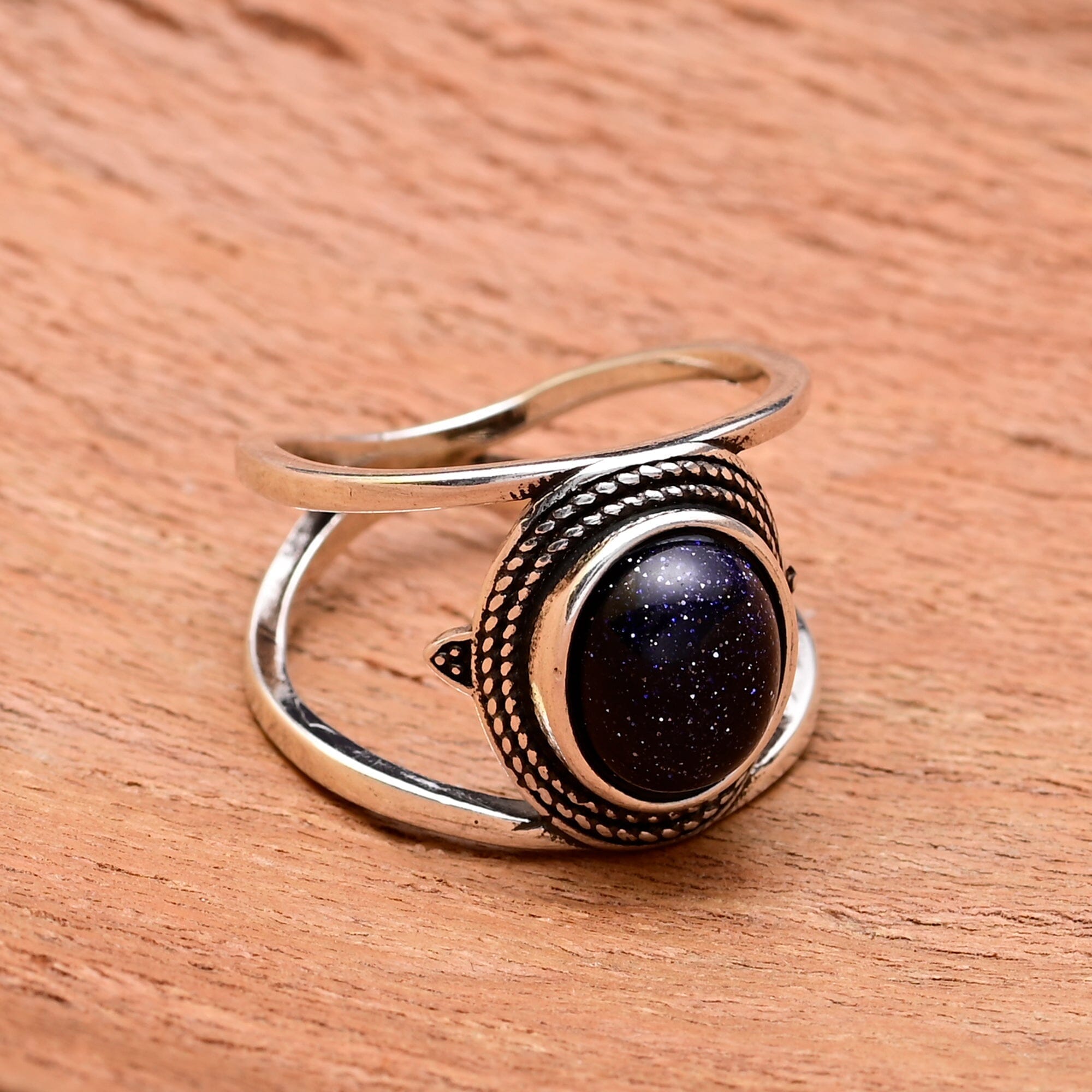 GATANI - BLAUWE ZANDSTEEN KOSMOS RING