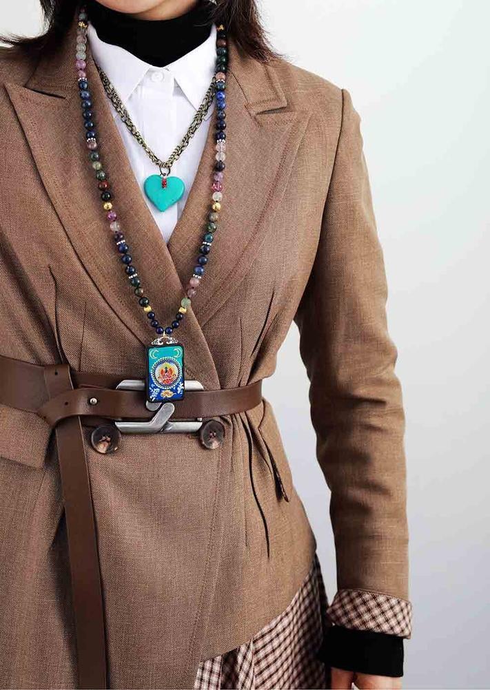 ETHNISCHE BESCHERMENDE MALA KETTING MET BUDDHA HANGER