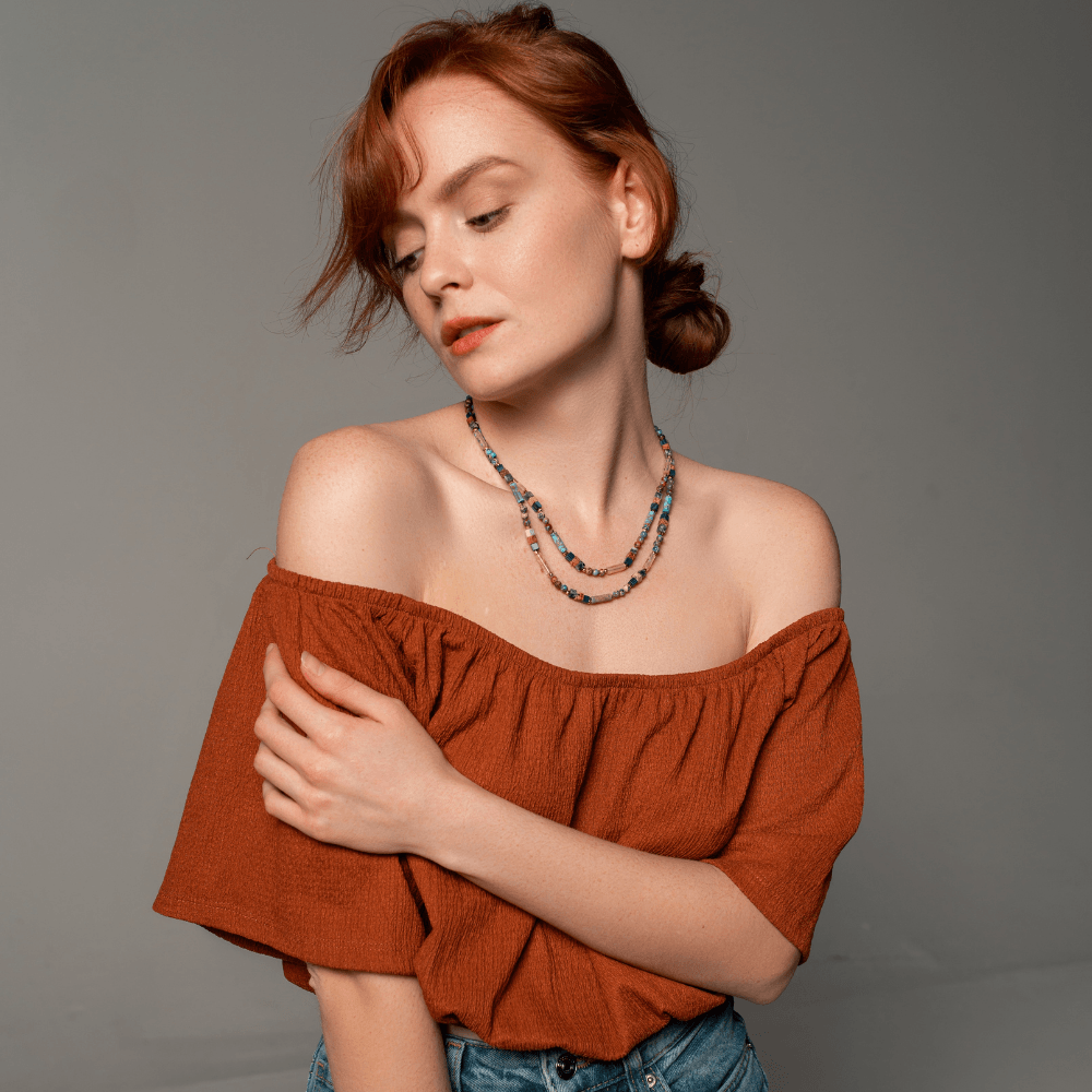 EDELSTEEN CHOKER KETTING "DE KLEUREN VAN GELUK"