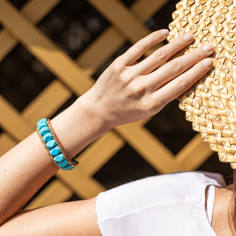 DIEP HELENDE TURKOOIS ARMBAND