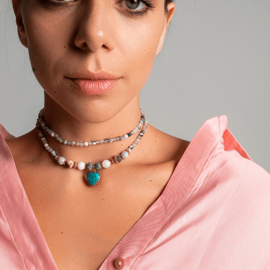 YOGA ZEN AGAAT & JASPIS MALA KETTING/ARMBAND