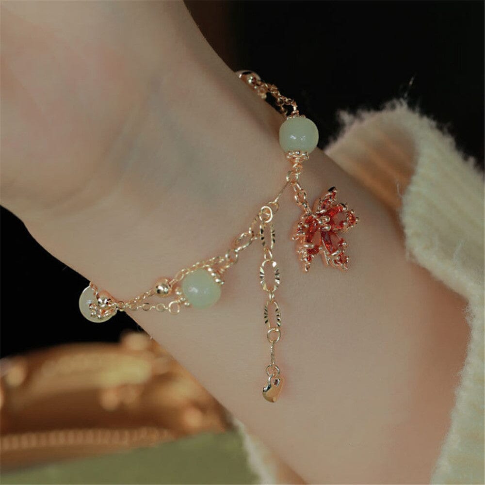 BLIJVENDE LIEFDE JADE ESDOORN ARMBAND