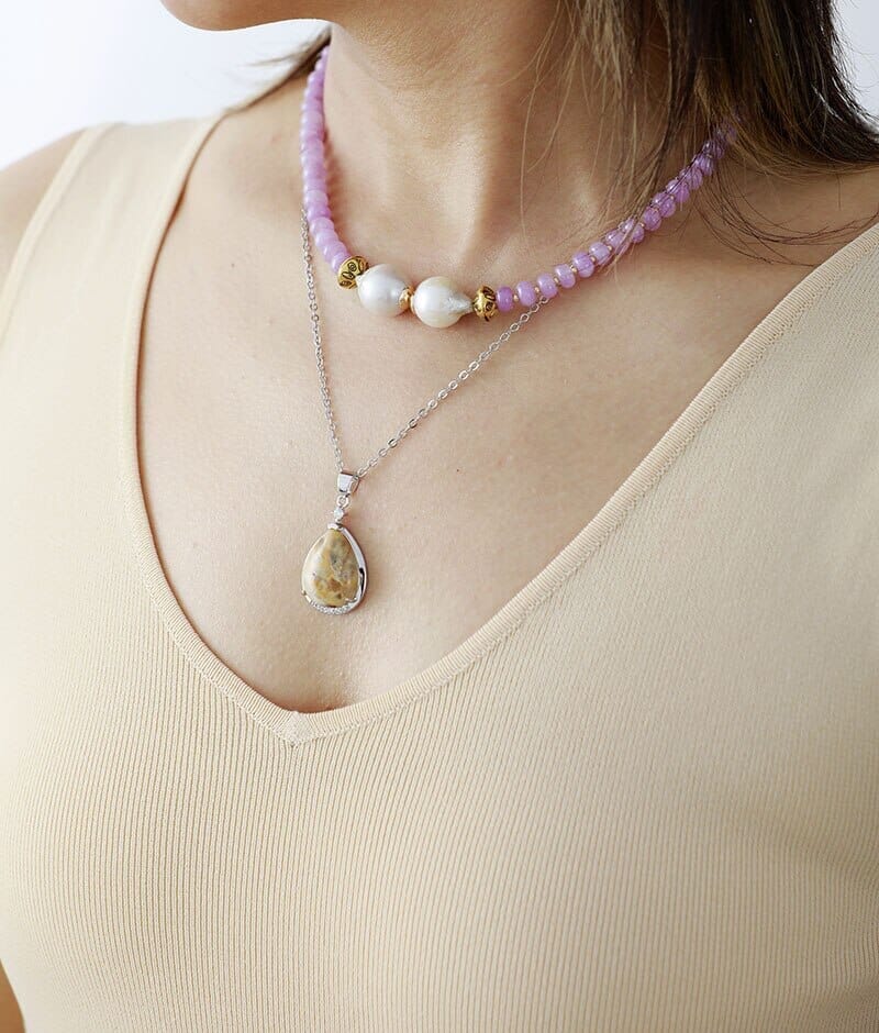 Revitaliserende Helderheid Gele Agaat Halsketting