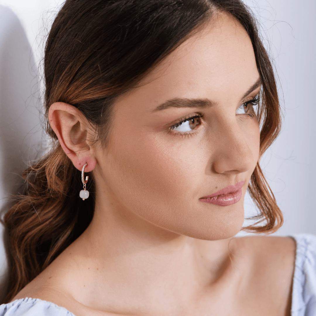 KLASSIEKE HETIAN JADE ZILVEREN OORBELLEN