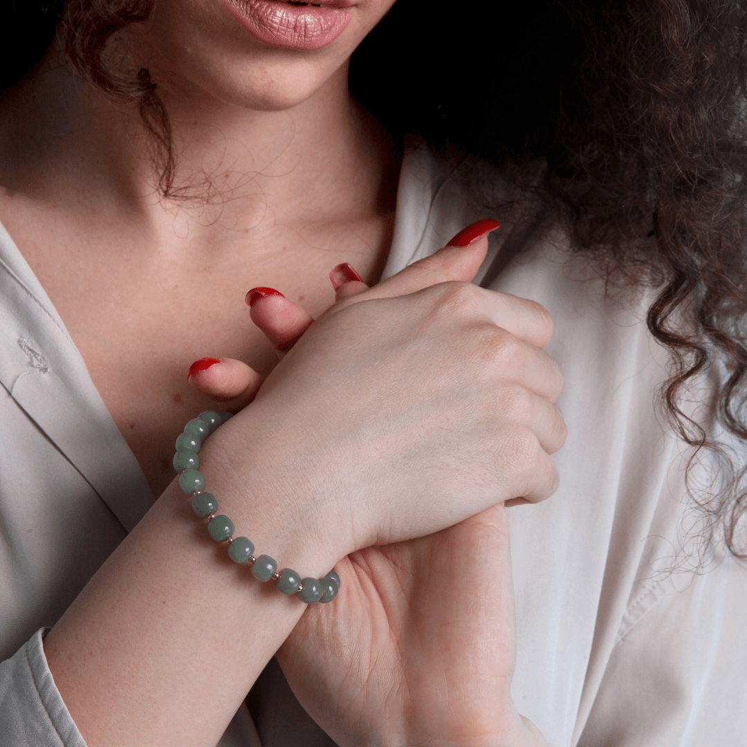 GROENE GLANS HETIAN JADE GOUDEN ARMBAND