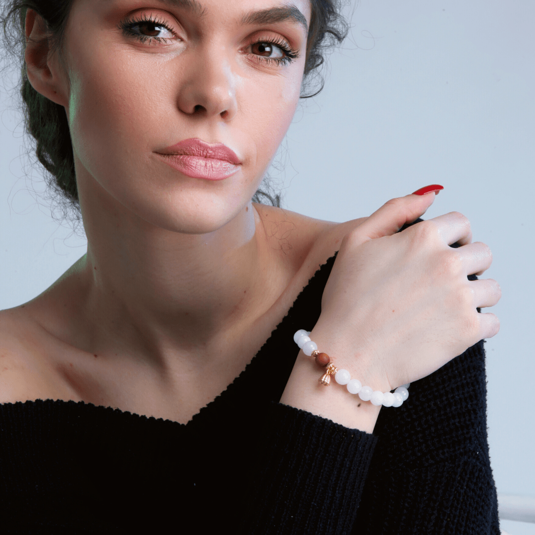 PURE ENERGIE JADE SANDELHOUT HANGER ARMBAND